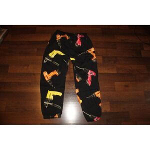 Supreme Drill Skate Pants All Over Print Black Utility Joggers Size Small Carpen